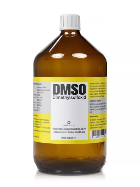 DMSO 1000ml Dimethylsulfoxid, über 99,9% Reinheit (Ph. Eur.) in Braunglasflasche