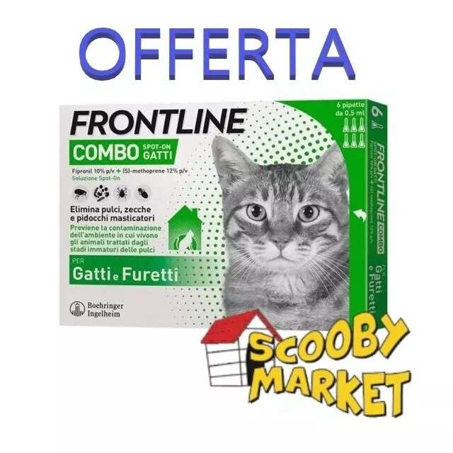 OFFERTA Frontline Combo Gatto 6 Pipette Antiparassitario Gatti SCADENZA 11/2025