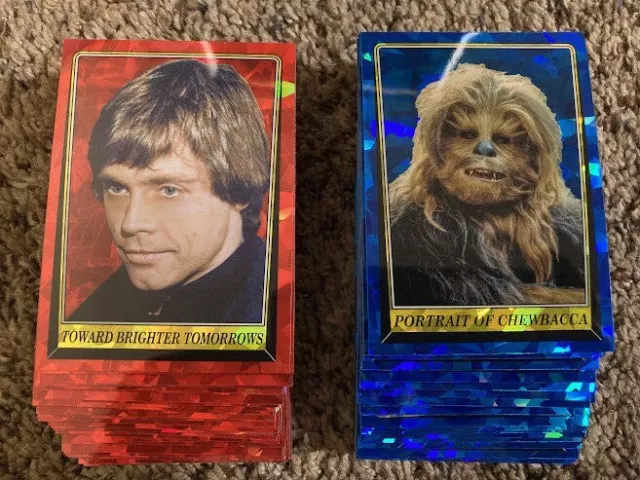 2023 Topps Chrome Star Wars Sapphire Edición Rojo Azul Pick Completo U Carta Set