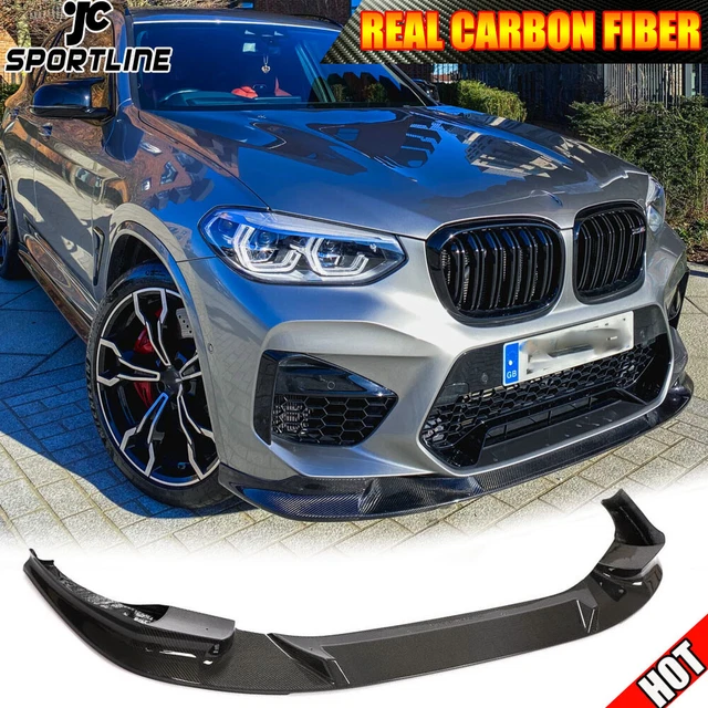 Fits BMW X3 M F97 X4 M F98 2019-21 Real Carbon Front Bumper Lip Spoiler Splitter