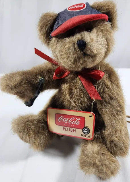 Vtg Boyds Bears Coca Cola Exclusive Retired Keith Plush Bottle Hat Tag 919946