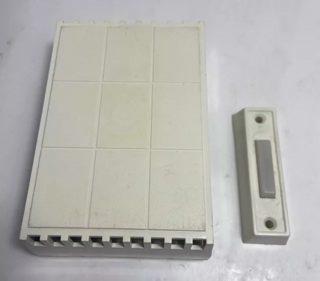 De colección 2 barras de tono campana de puerta caja de campana mediados de siglo con botón con cable MCM Alemania