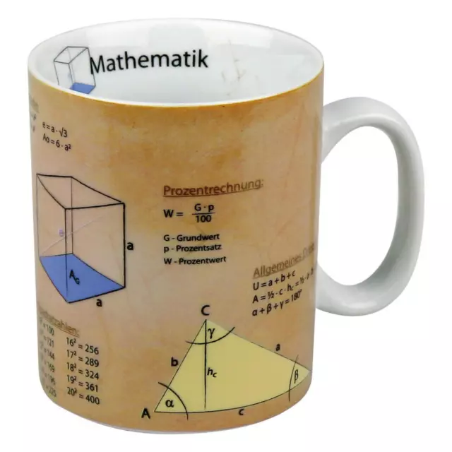 Taza de conocimiento Könitz taza matemáticas taza de café taza de té porcelana 460