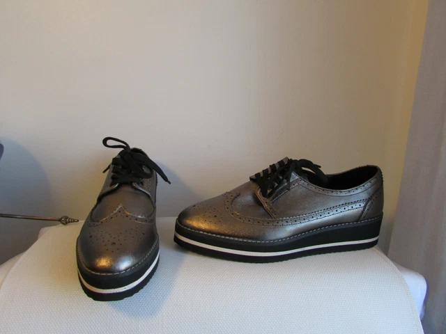 CHAUSSURES DERBIES ZARA cuir gris m tallis 41 EUR 30 00 PicClick FR