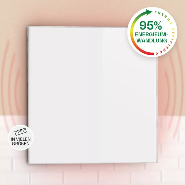 Infrarotheizung mit Thermostat 360 W 60 x 60 cm Infrarot Heizung Wand Strahler
