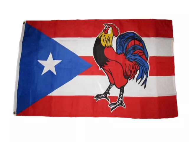 3x5 Puerto Rico Rican Cock Chicken Rooster Premium Flag 3'x5' Banner Grommets