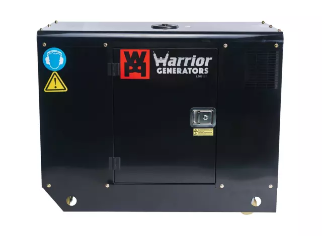 Warrior 12.5 kVa Diesel Generator 11,000 Max Watts, Electric Start, Quiet, 296cc