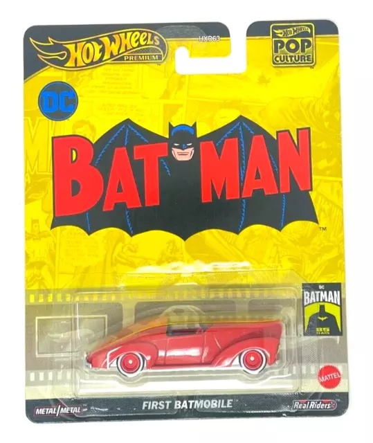 2024 Hot Wheels Premium Pop Culture DC Comics Batman First Batmobile Red 1:64