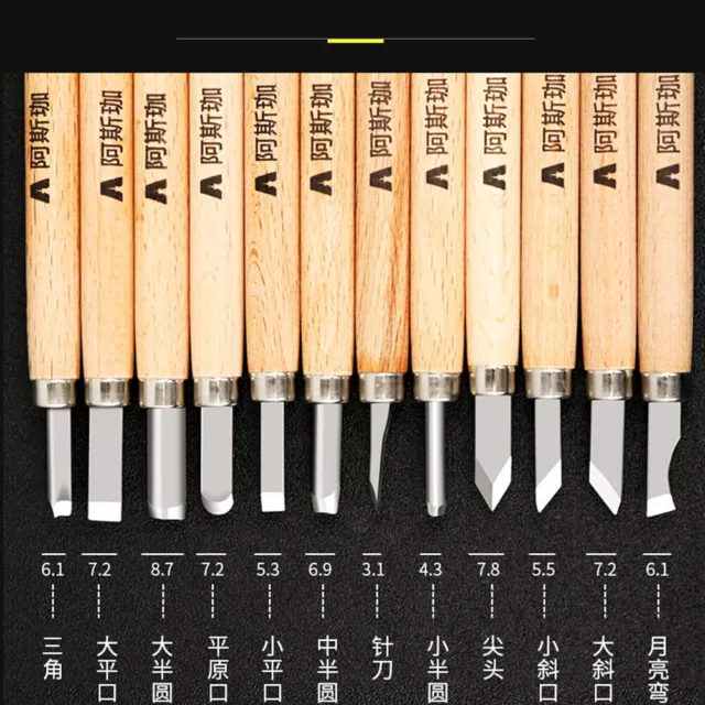 Wood Carving Knife Chisel Tool Kits Woodworking Whittling Cutter Chip Hand Cut