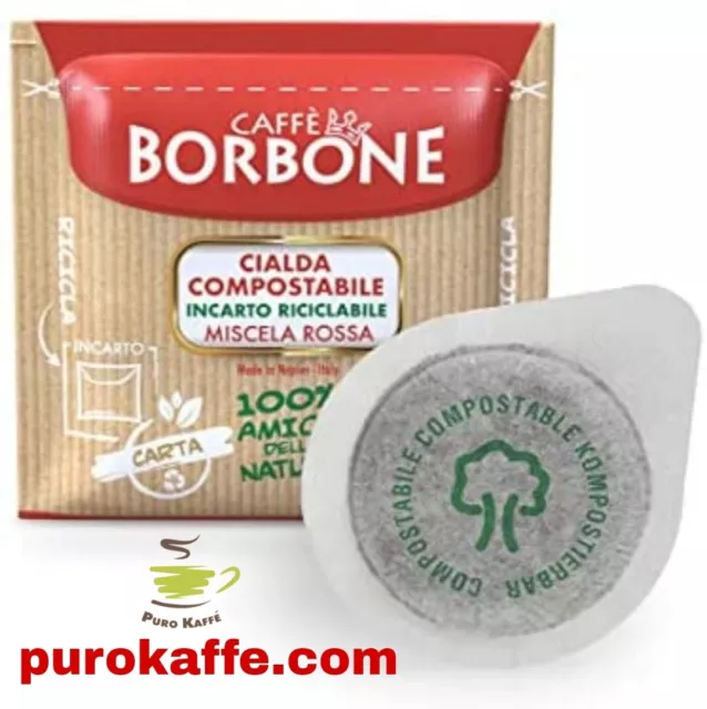 900 cialde filtrocarta ese 44mm compostabili Caffè Borbone miscela rossa RED