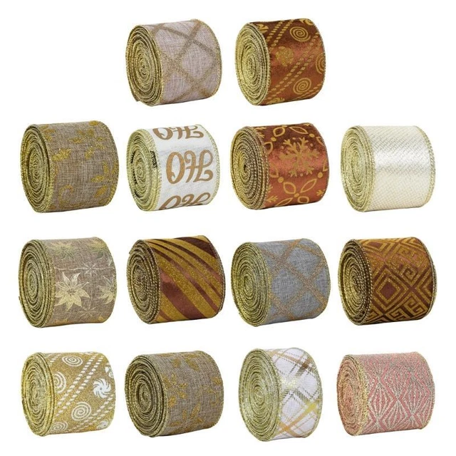 Christmas Ribbon 1 Roll Christmas Present Wrapping Accessory Household