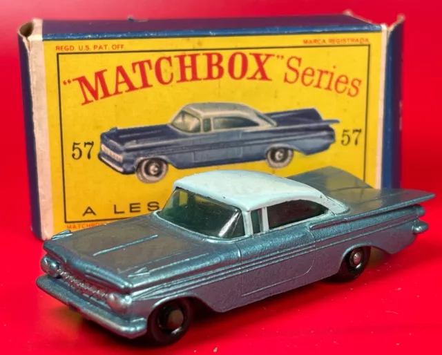 Chevrolet Impala Matchbox Lesney #57 Near Mint w/ Original Box type D BPW