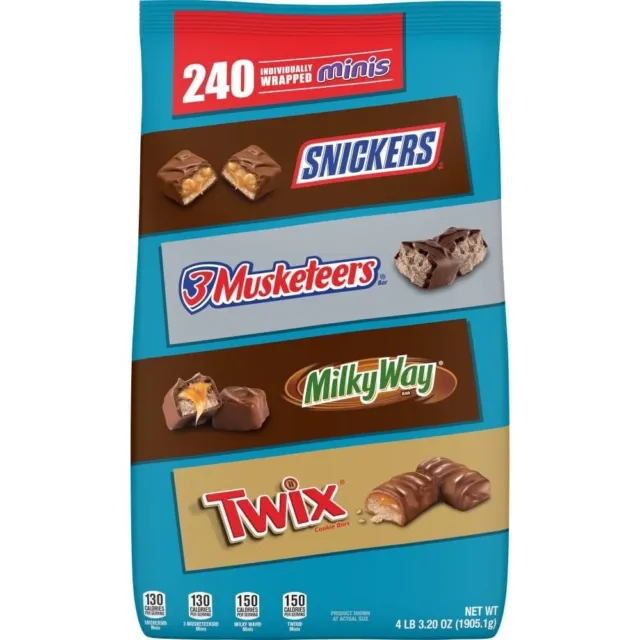 SNICKERS, TWIX, 3 MUSKETEERS & MILKY WAY Minis Size Easter Bulk Chocolate...