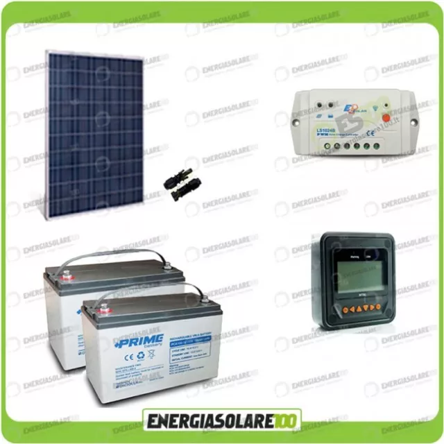 Kit Solaire Photovoltaïque 280W 24V AGM Batterie 100Ah Chalet Chalet