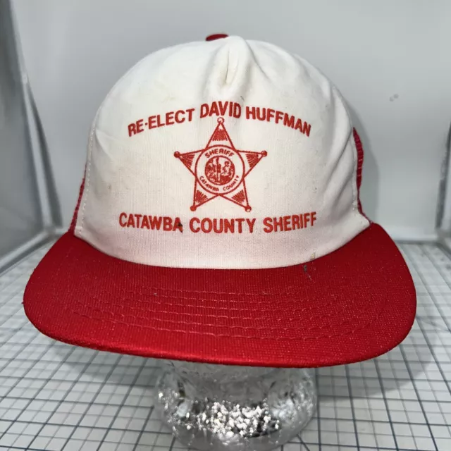ReElect David Huffman Catawba County Sheriff North Carolina Hat Vintage Snapback