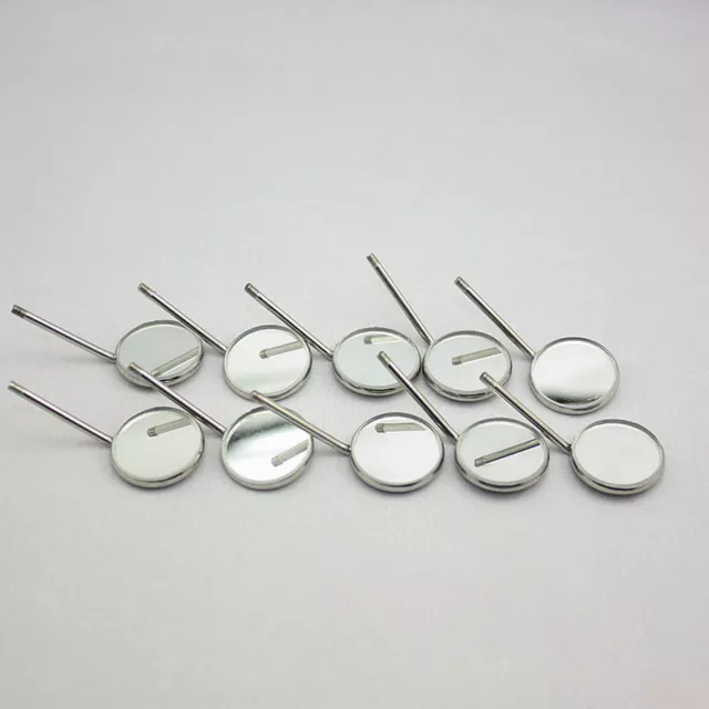 100 Pcs Dental Mouth Mirror Reflector Odontoscope Equipment # 4 Stainless Steel