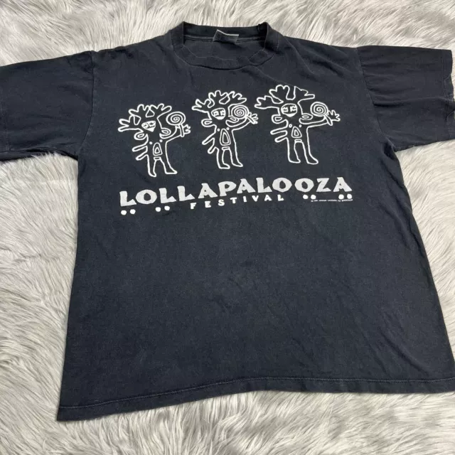 Vintage 1991 Lollapalooza Black T Shirt Brockum Janes Addiction Violent Femmes