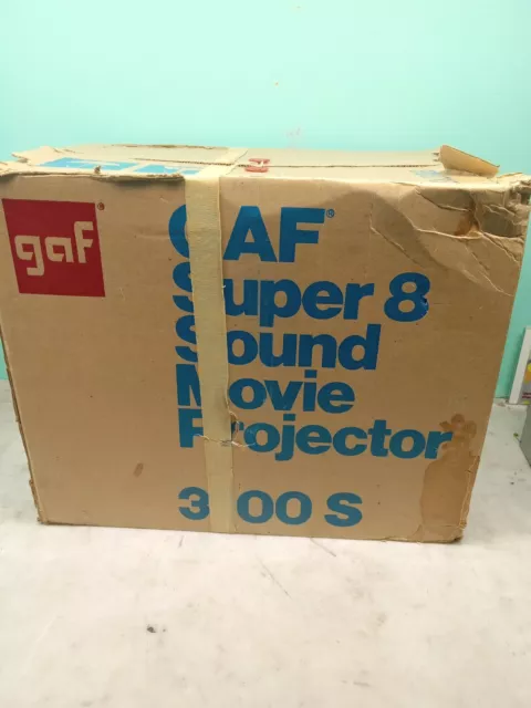 GAF 3100S  SOUND Adjustable Speed Super 8 MOVIE PROJECTOR  ~ box & accesories