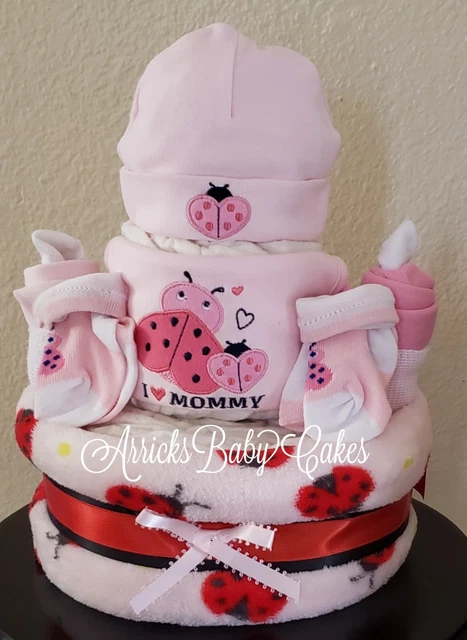 Diaper Cake~The Little Ladybug~Baby Shower Gift~Baby Girl~Free Shipping 🐞🐞🐞