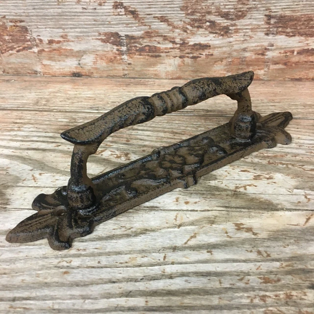 Large 10” Cast Iron Antique Style Fancy Barn Handle Gate Pull Shed Door Handle