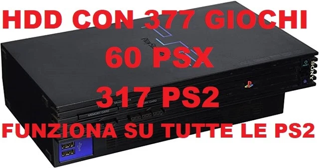 per tutti i modelli di ps2 hdd 1000 gb con 377 giochi