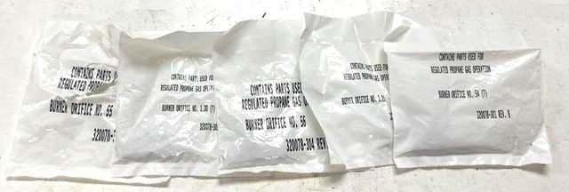 Propane Gas Burner Orifice No. 54, 55, 56, 1.25, 1.30 *** Set Of 35 ***