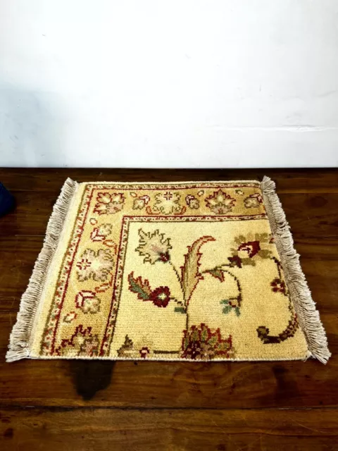 Handmade Beige Lana Alfombras Oriental Mesa Felpudos Indio Cocina Decor Manteles