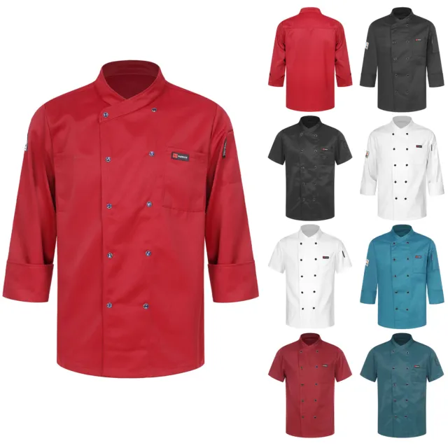 Adult Chefs Jacket Work Wear Chef Coat Catering Cooking Top Regular Shirts Fit