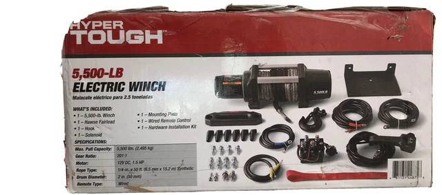 Hyper Tough 5500 LB 12V 1.5HP Magnetic Motor DC Electric Winch New In Box