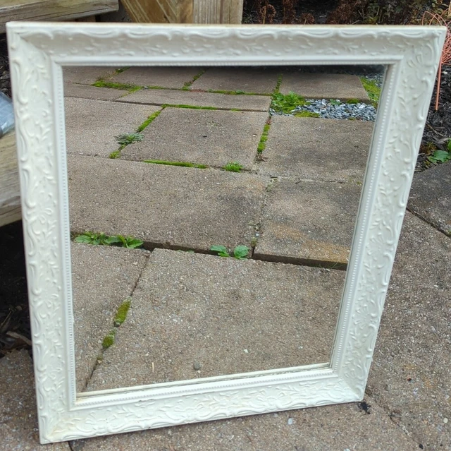 Vintage Farmhouse Shabby Chic Wood Medicine Bathroom Vanity Cabinet Mirror