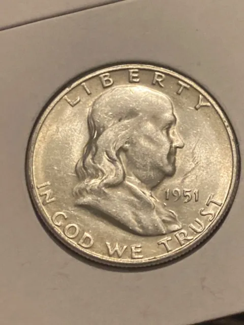 1951-S Us Franklin Silver Half Dollar