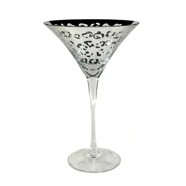 Artland Silver Leopard Martini Glasses - 4 3