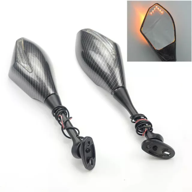 POUR moto Honda CBR Rétroviseurs avec clignotants à LED, pour CBR600RR CBR1000RR