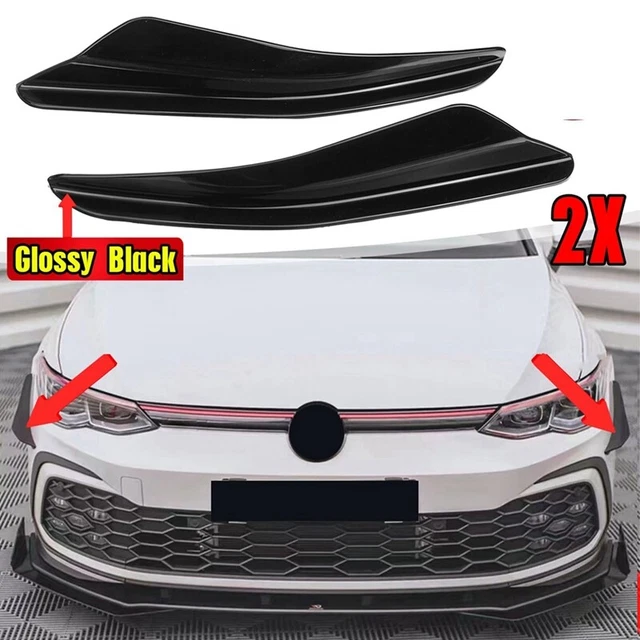 2 StüCk Auto Hellschwarz FrontstoßStange Seitenspoiler Splitter FlüGel für  M5A2
