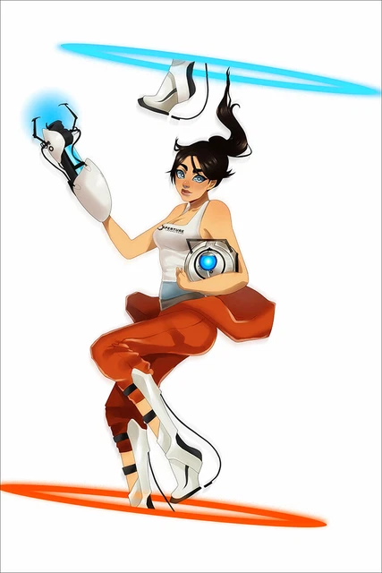 Portal 2 Game Silk Video Print Wall Art Home Decor - POSTER 20x30