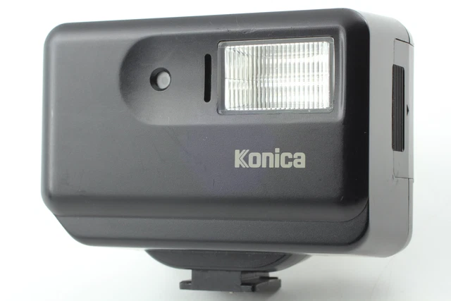 [Near MINT] Konica HX-14 Black Auto Shoe Mount Strobe Flash for Hexar From JAPAN