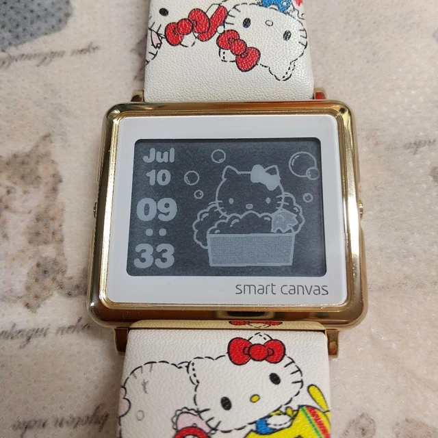 Seiko Epson Smart Canvas Hello Kitty Digital E-ink Quartz Watch w/ Box