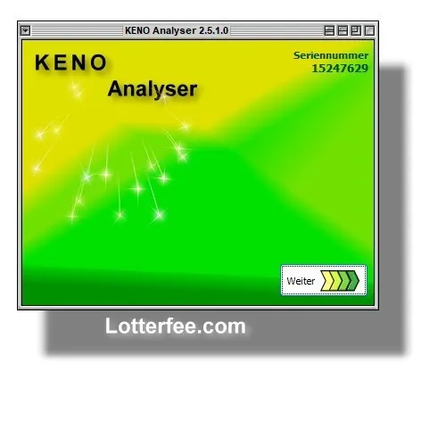 KENO Analyser, Software für PC mit Analyse, Statistik und Spielschein-Druck