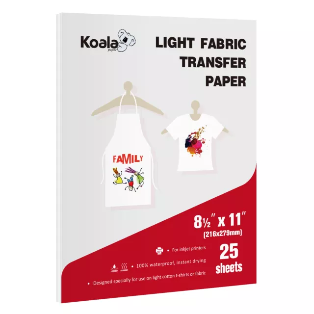 Lot Koala Iron On Heat Transfer Paper Dark / Light Printable Heat Transfer  Vinyl