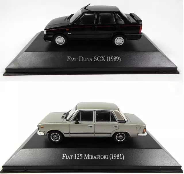 Lot de 2 Fiat 125 + Duna 1/43 Voiture Miniature Diecast Model Car LAQV4