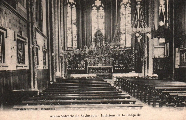 CPA 60 - BEAUVAIS (Oise) - Archconbrotherhood of St-Joseph, Interior of the Chapel