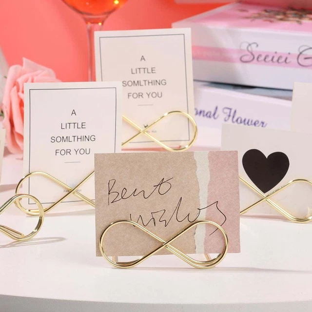 Lugar para tarjetas soporte para números de mesa decoración de escritorio