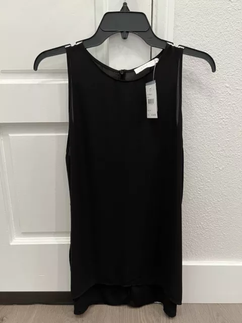 NWT Nordstrom Lush Black Sleeveless Tank Top  Tunic M Medium Work Casual RET $34