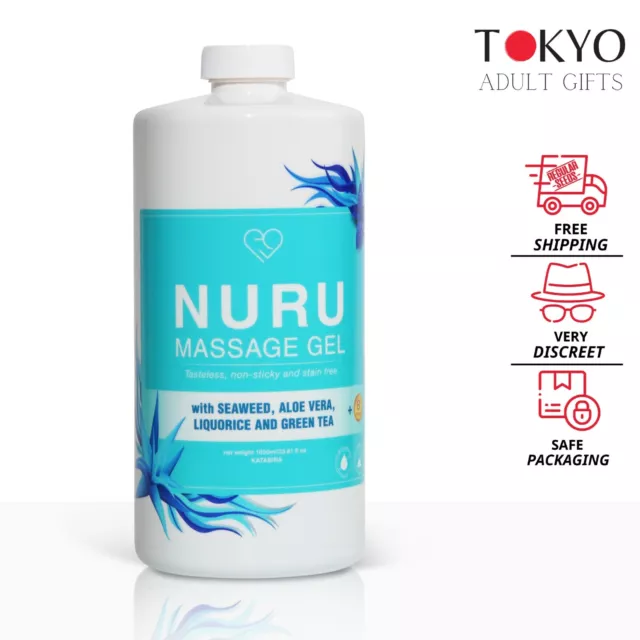 Eroticgel Nuru Japanese Massage Gel 1000ml with Aloe Vera, Seaweed, Vitamin B5