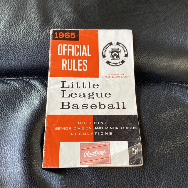 VINTAGE BASEBALL LITTLE League Official Rules Books 1963 Umpire 1965