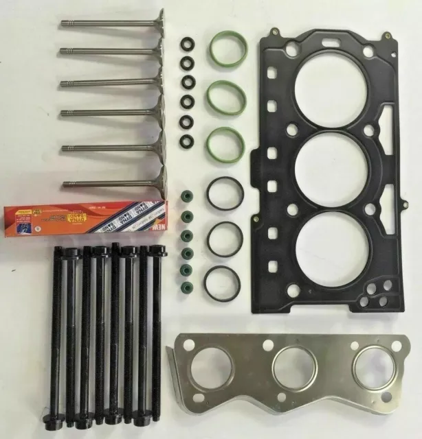 For Vw Polo Fox Fabia Ibiza 1.2 6V Head Gasket Set Bolts Valves Timing Chain Kit 2