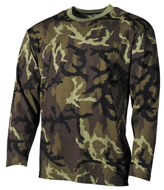 Czech Army Mens Camo Long Sleeve T-Shirt Vz.95,M95 Camo Pattern - CZ Camo