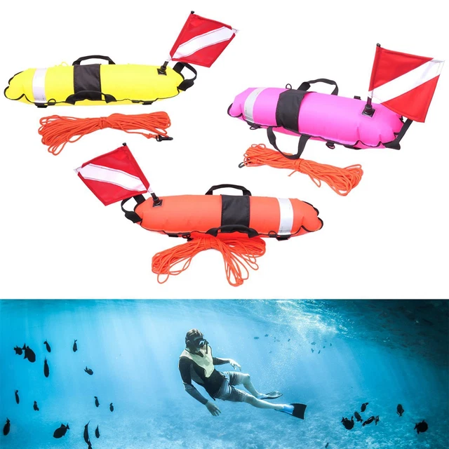 FREEDIVING BUOY FLOAT Training Buoy Inflatable Diver with Ropes £42.94 PicClick UK