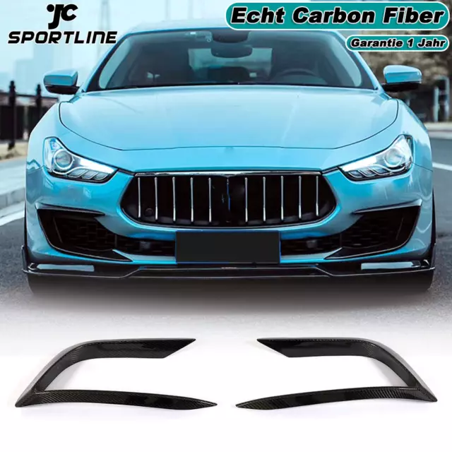 2x Carbon Flaps Splitter Canards Front Flossen Passt für Maserati Ghibli 2018-21