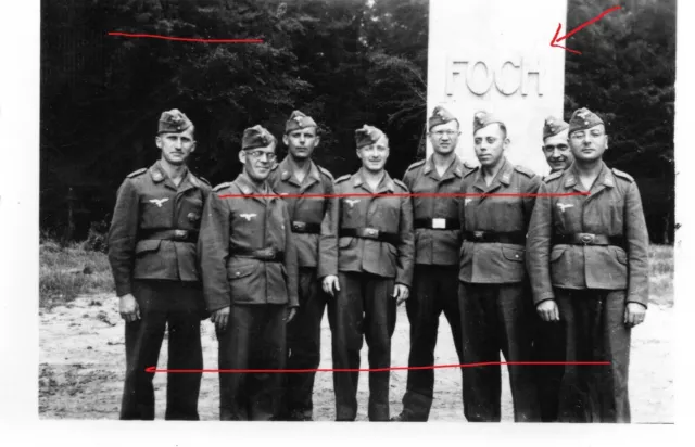 photo allemande WW2 soldats allemands Compiègne FOCH  100% originale